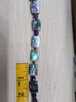 Abalone necklace - rectangle - Image 4
