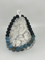 Lava Rock with Apatite bracelet