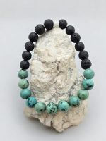 Lava Rock with Speckled Teal Green Jasper
