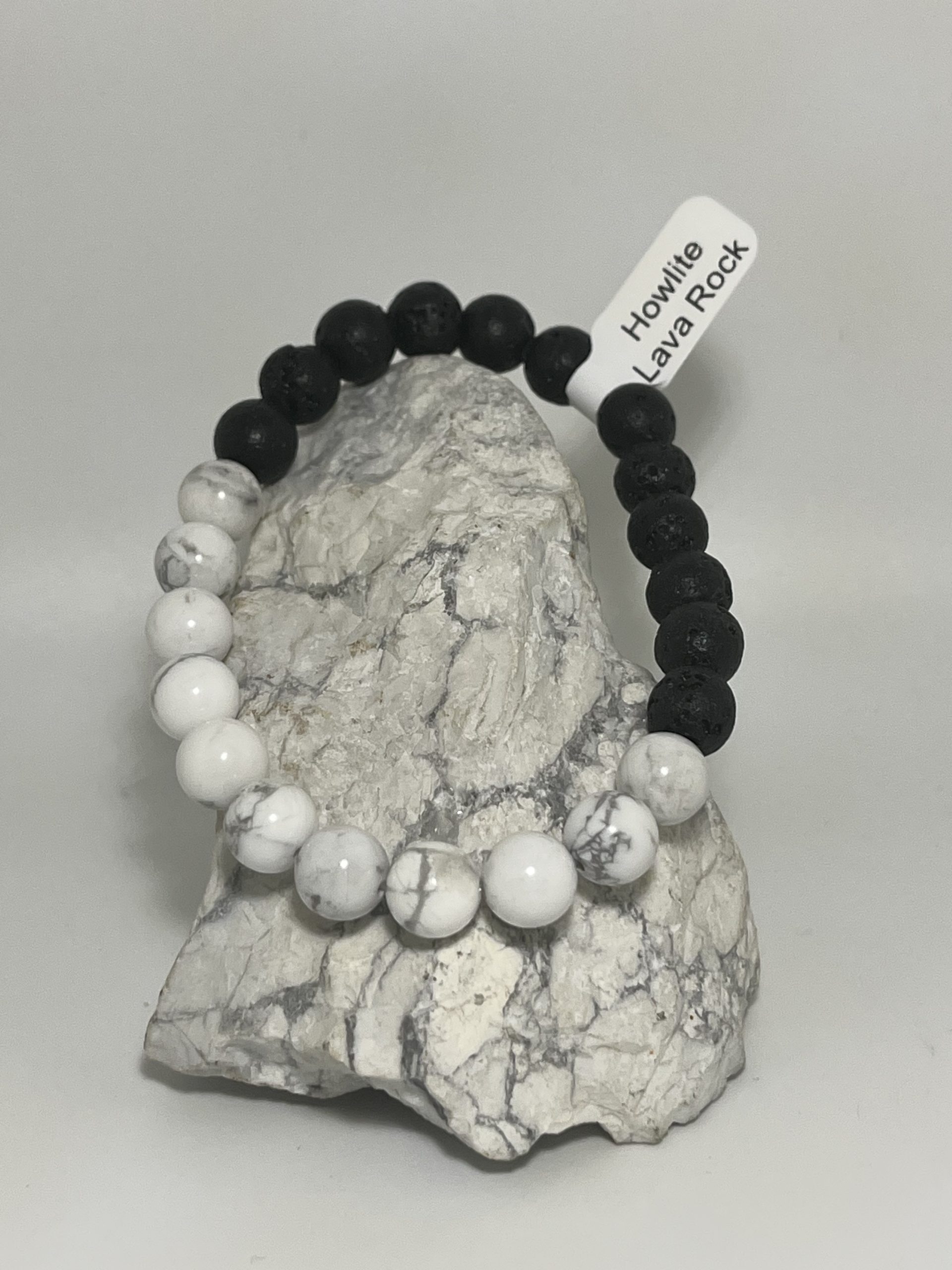 IMG_20260320_185805 Lava Rock with Howlite bracelet - Image 1