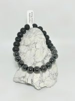 Lava Rock with Hematite Bracelet