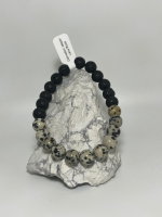 Lava Rock with Dalmation Jasper