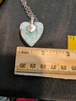 Stainless steel necklace with Larimar pendant - Image 2