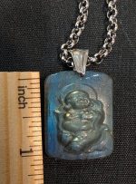 S.S. chain Labradorite carved buddha - Image 2