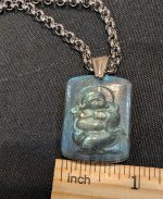 S.S. chain Labradorite carved buddha - Image 3