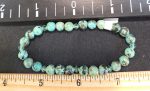 Green speckled Jasper bracelet with accent crystals - Image 3