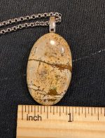 Jasper Pendant s.s. chain medium in 18" length - Image 3