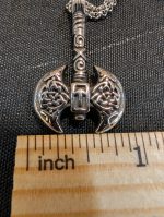 Stainless Steel necklace double axe pendant - Image 2