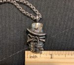 Skull top hat character stainless steel chain necklace - Image 2