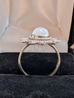 Silver sun moonstone ring - Image 5