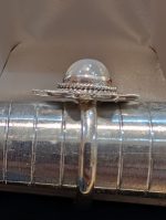 Silver sun moonstone ring - Image 3