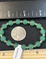 8mm Aventurine with accent crystals bracelet - Image 2