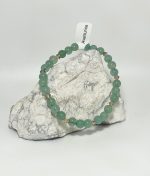 6mm green aventurine gemstone with accent crystals