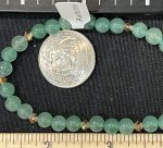 6mm green aventurine gemstone with accent crystals - Image 2