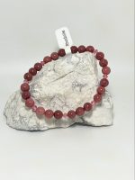 6mm Rhodonite with accent crystals bracelet