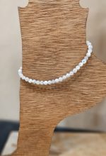 Mother of Pearl Stretch Anklet - Image 2