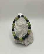 Chrysoprace, bloodstone and Lava rock