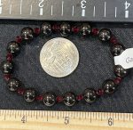 8 mm Garnet with accent crystals - Image 2